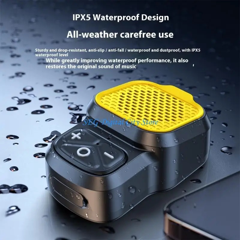 U75B Wearable Speaker Portable Speaker Bluetooth-compatible Speaker Water Resistance with Microphone For Hiking Camping