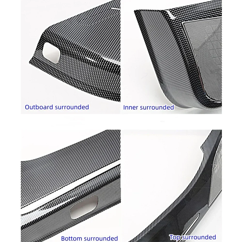 For Tesla Model 3 2019-2022 Model Y 2021 2022 Car Door Anti Kick Pad ABS Plastic Carbon Fiber Pattern Anti-dirty Car Stickers image 5