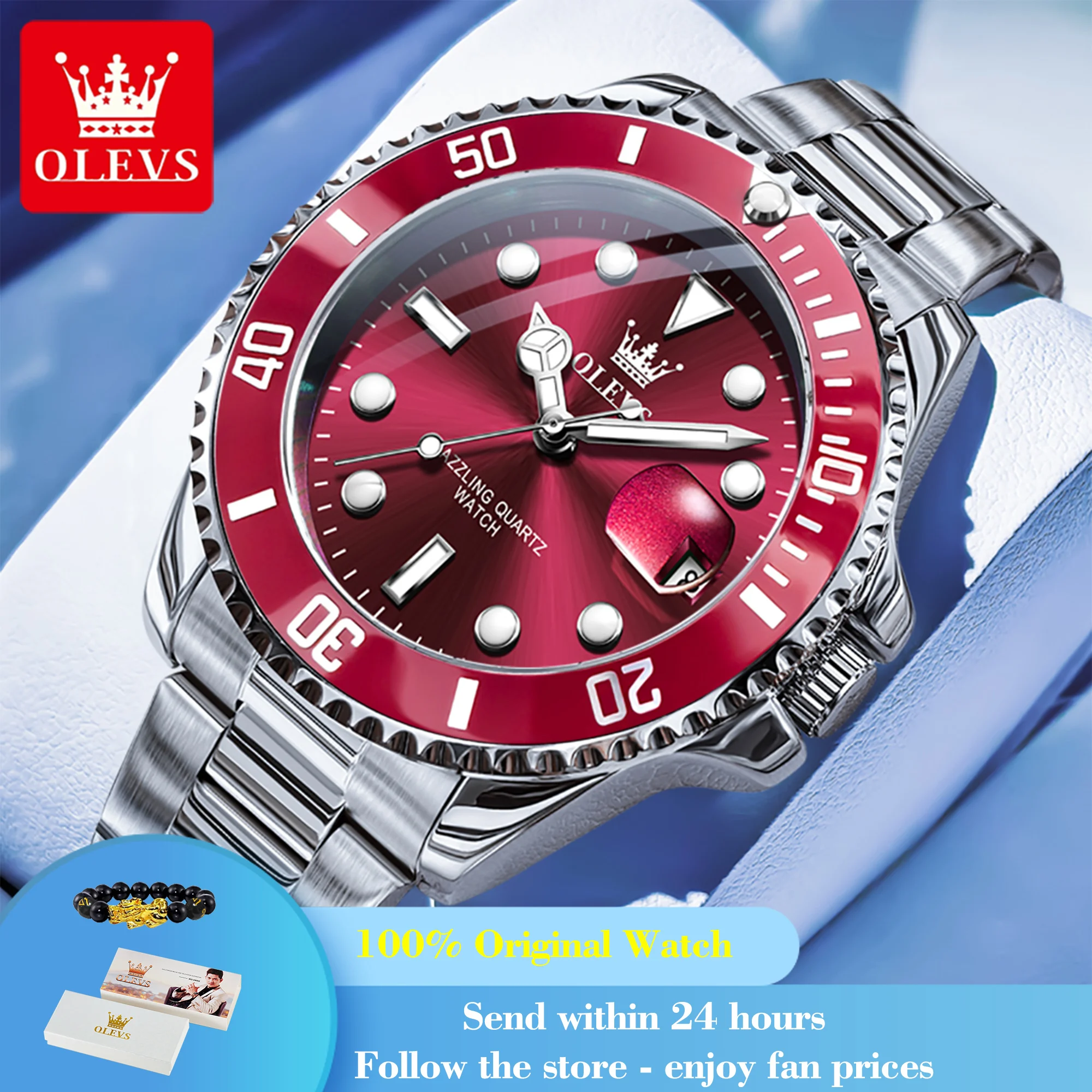 

OLEVS 5885 Кварцевые мужские часы, оригинальные модные водонепроницаемые светящиеся часы с автоматической датой для мужчин, лучший бренд, мужские наручные часы со стальным ремешком