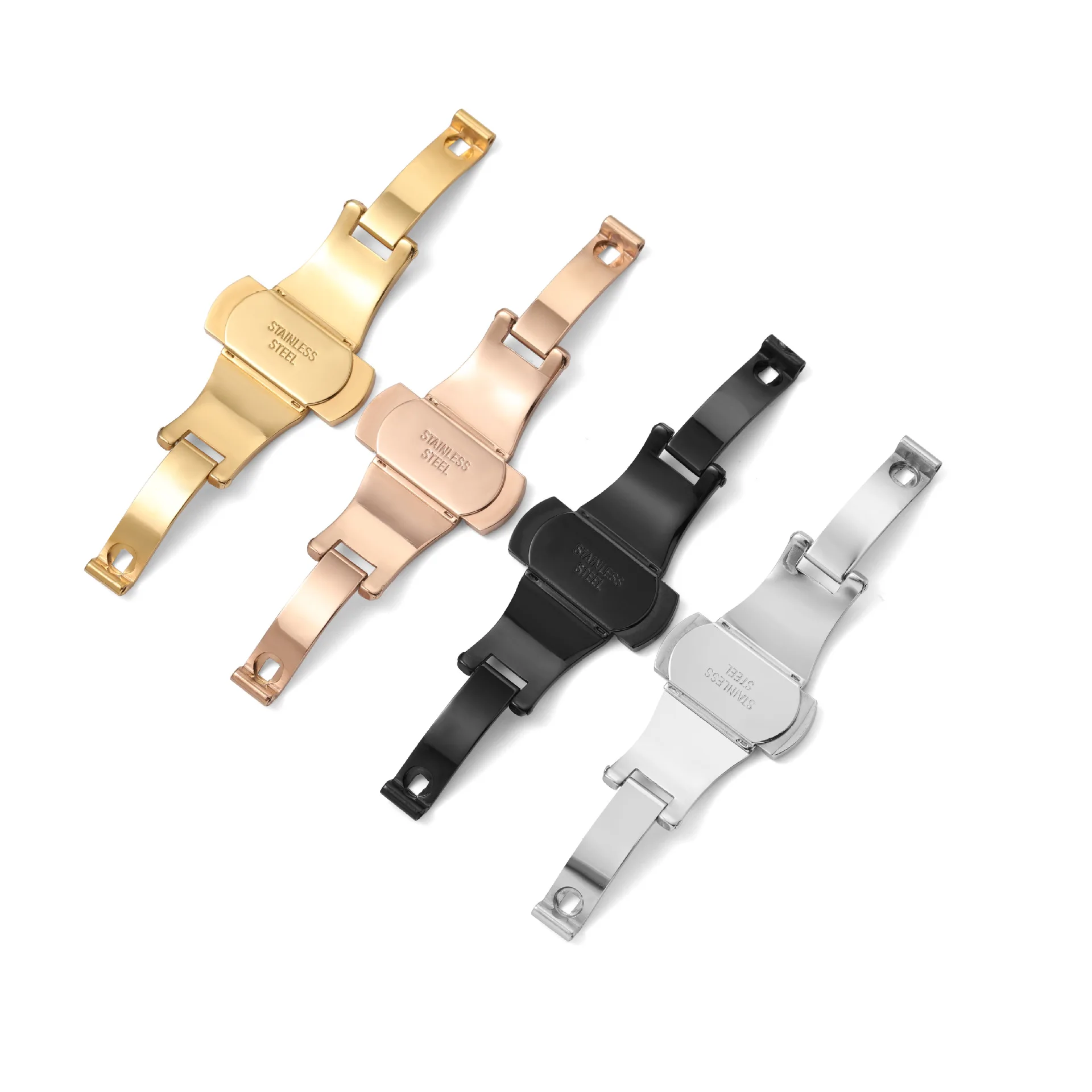 Watch Butterfly Buckle Stainless Steel Accessories Universal Mechanical Steel Buckle Stainless Steel Strap Clasp