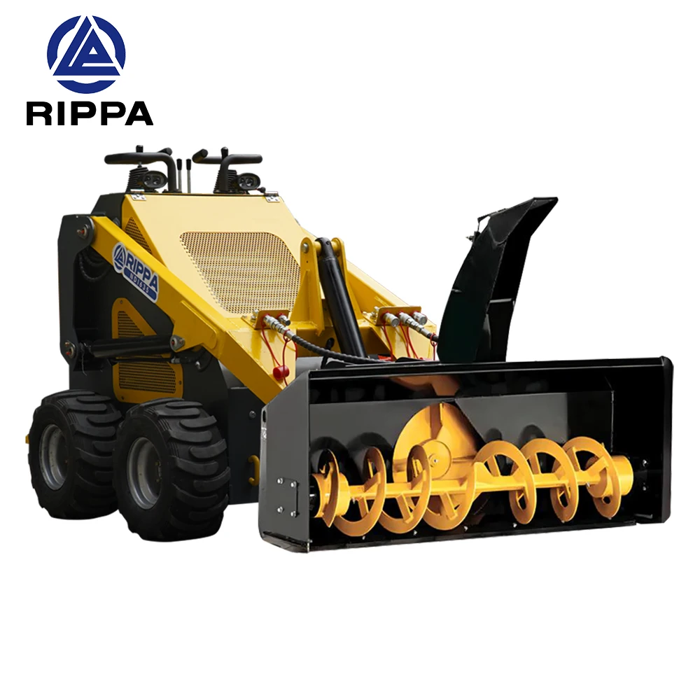 Rippa Factory Remote Control Mini Snow Thrower Blower Snowplow Skid Steer Loader Snow Sweeper