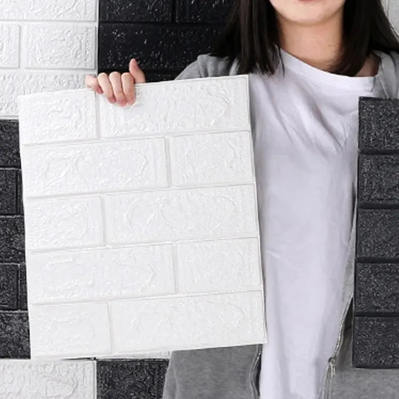 10pcs 3D Sticker Self-Adhesive Wallpaper Anti-Household Wall Impact Decorative Sticker Furniture Accessories