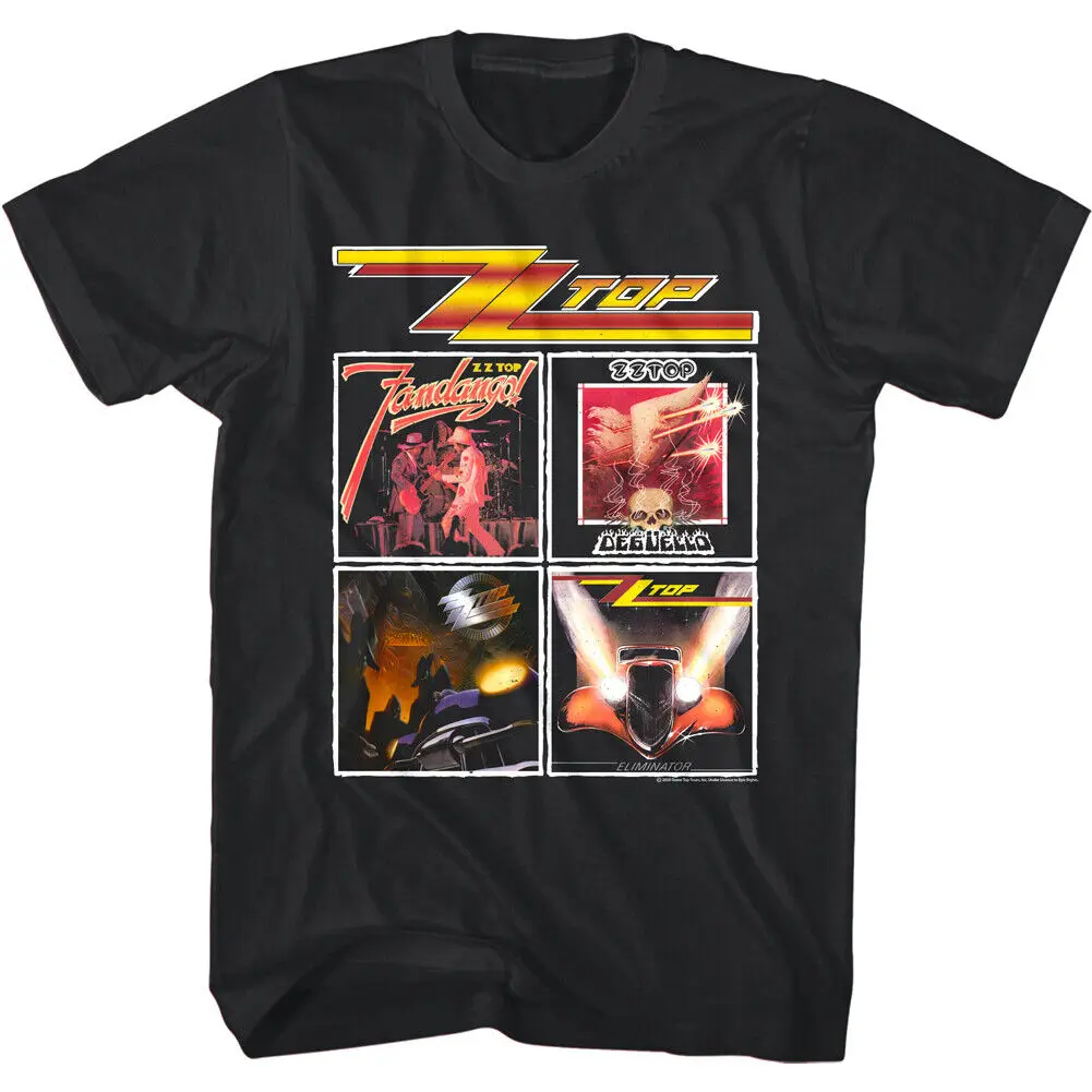 Zz Top Best Albums Men'S T Shirt Fandango Deguello Eliminator Recycler