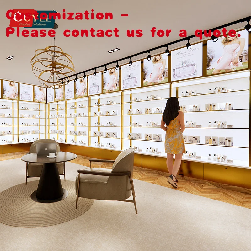 

На заказ. Современный парфюмерный магазин, украшение, витрина, подставка для духов, косметические полки, парфюмерный шкаф со светодиодной подсветкой