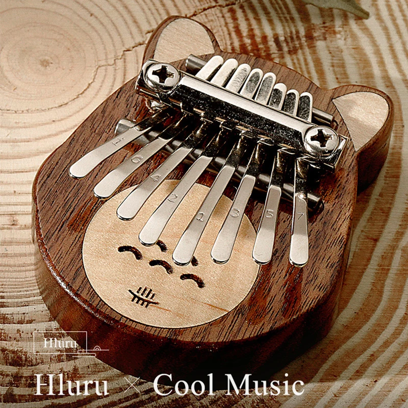 HLURU Mini Kalimba 8 Keys Professional Thumb Piano - Portable Finger Piano Gift Kids Piano Beginners Musical Instruments