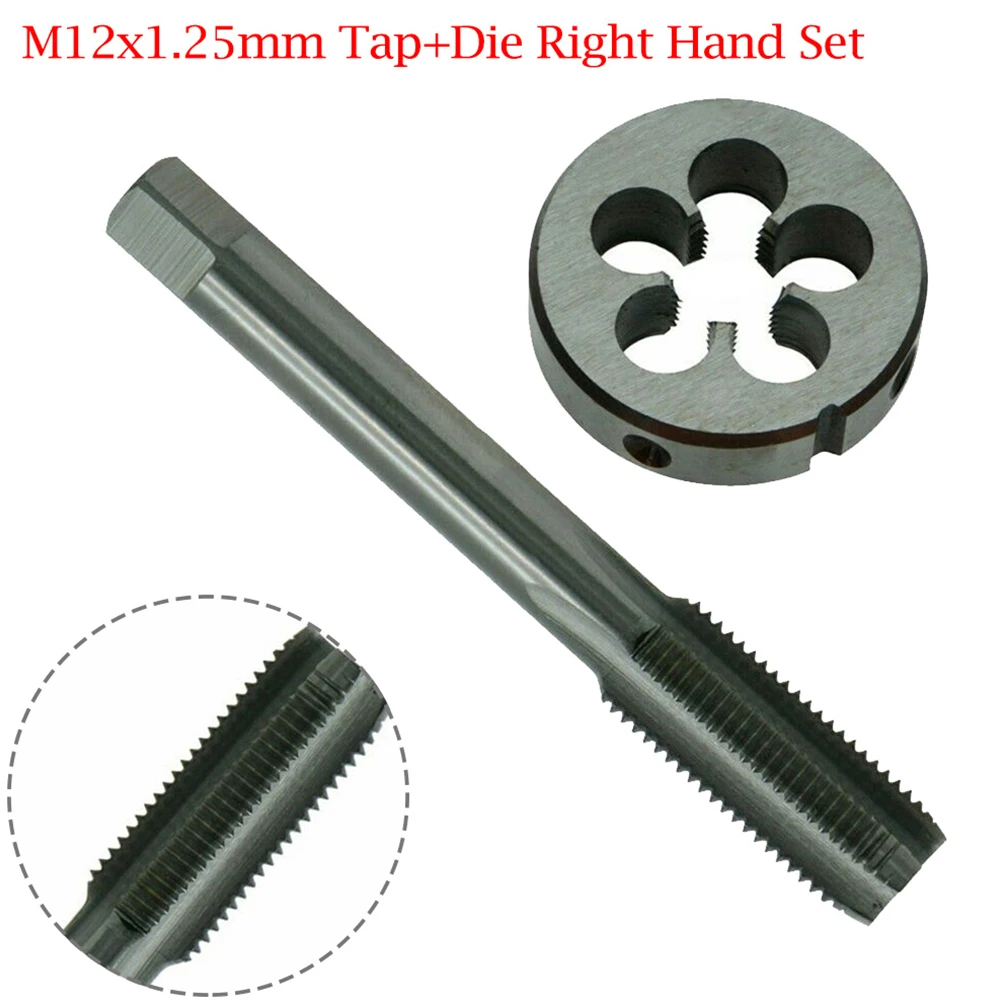 

New Practical Tap+Die Hand Taps (HSS) M12x1.25mm Metalworking Metric Polish Right Hand Thread Diameter (D) 12mm