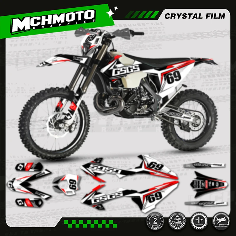 

MCHMFG MOTO мотоциклетная команда графическая наклейка и набор наклеек для GASGAS EC 2018 2019 2020 004