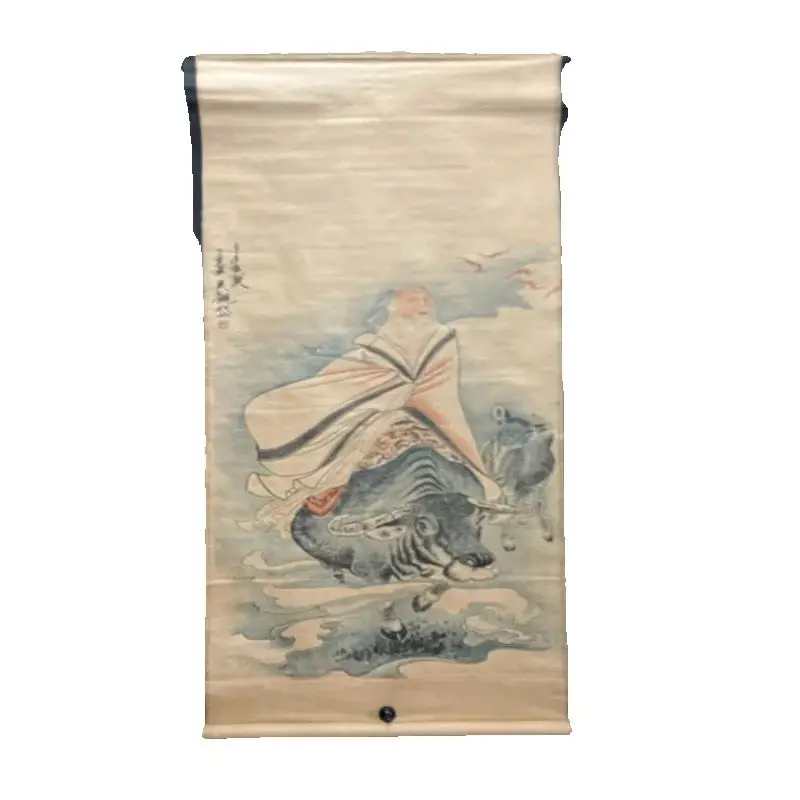 China old Celebrity paintings- Wu Guandai's watercolor painting of Laozi chuguan Scroll Hanging paintings