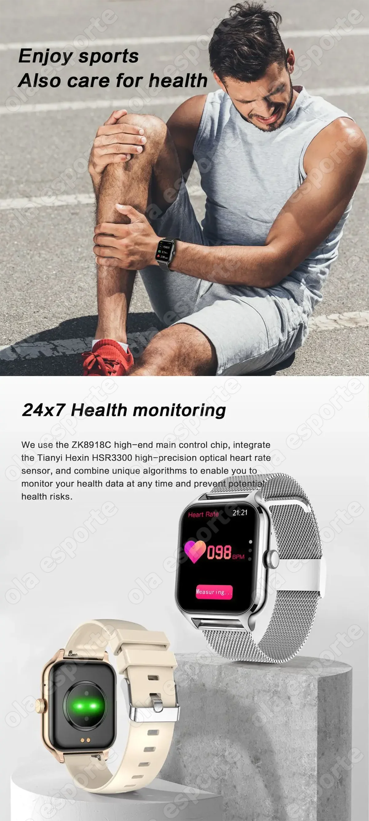 2026 Outdoor Smartwatch Herzfrequenz BT Anrufannahme Schlaf-Gesundheitsüberwachung Wetter Sport Schrittzähler Nachrichten-Push Smartwatch H10 – Detail 13