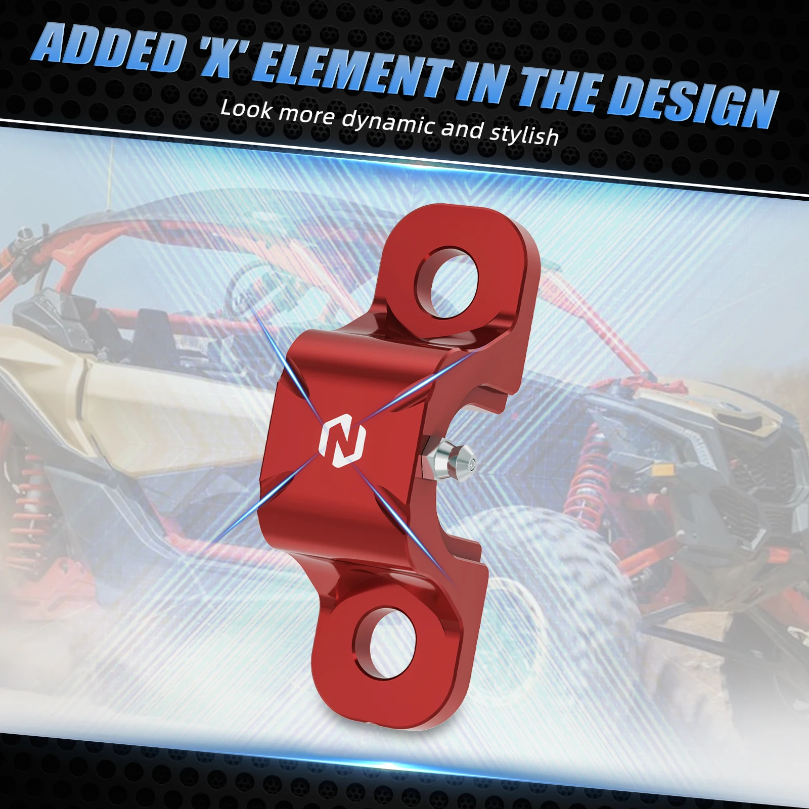 NICECNC 알루미늄 빌릿 프론트 스웨이 바 브래킷 (캔암 매버릭 X3 4x4 터보 DPS XMR XRS 스마트-쇼크 맥스 R RR UTV 액세서리) 썸네일 6