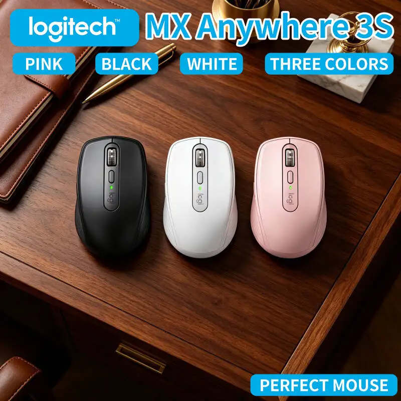 Durable MX Anywhere 3S - 8000 DPI, Hyper-Scroll, Silent Click, Ideal for Freelance Designer & Office Travel Task