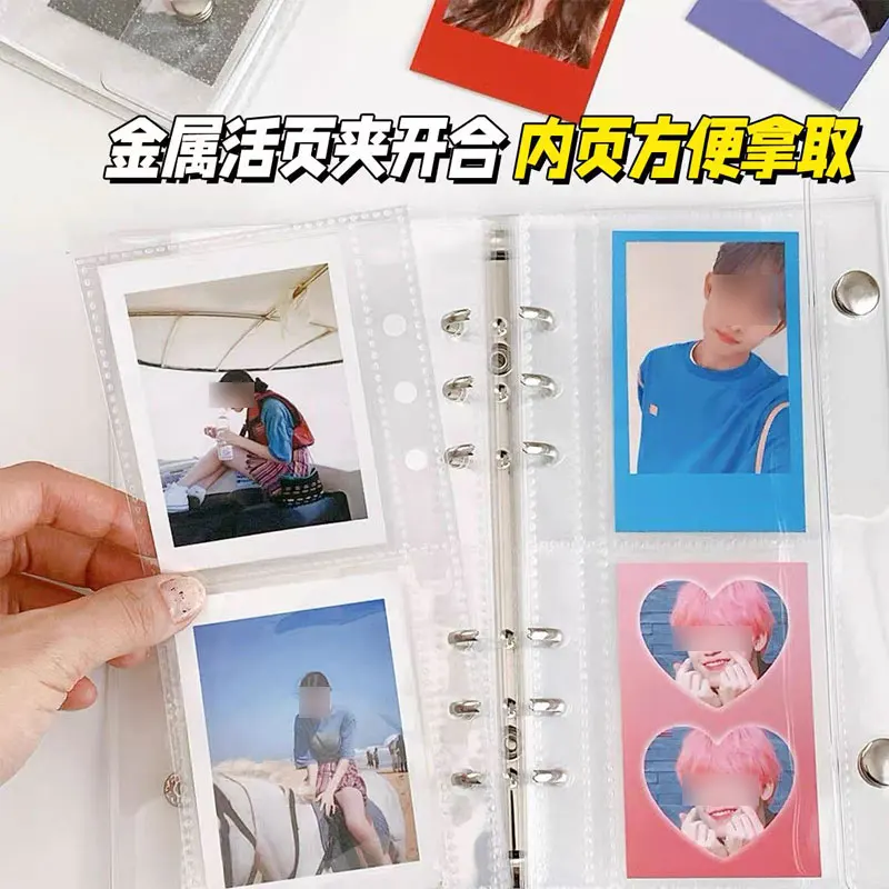 10pcs A6 Transparent File Holder Notebook 6 Hole Loose Leaf Pouch DIY Document Bag Binder Photo Storage Folder Accessories ﻿