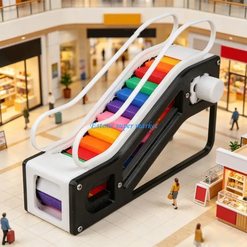 090B STEM Educacional 3D Impresso Brinquedo Modelo Elevador para Alunos Escola Sala Aula Ensino Aprendizagem Engenharia