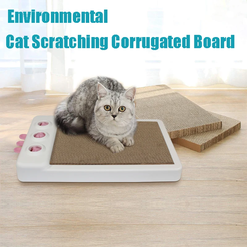 

Cat Scratcher Kitten Scratching Bed Corrugated Paper Board Cat Toy Mat for Pet Game Grinding Nails Protect Furniture Catnip