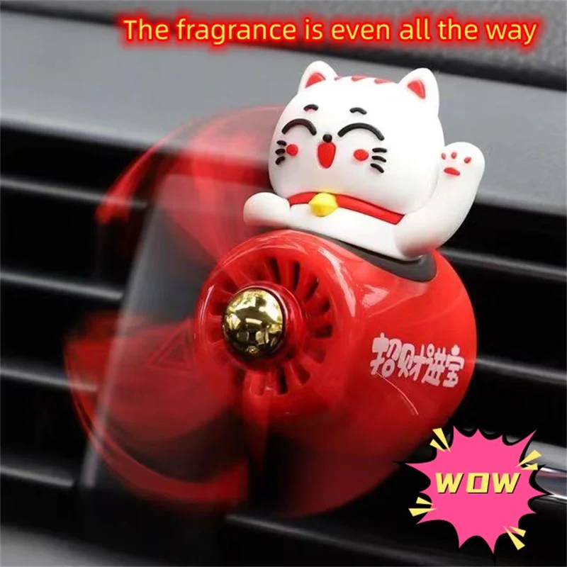 Освежитель воздуха в автомобиле, освежитель воздуха с клипсой в виде кошки удачи, стильный аксессуар Освежитель воздуха в автомобиле, освежитель воздуха с клипсой в виде кошки удачи, стильный аксессуар