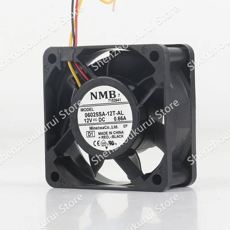 Original NMB 5V 24V 48V DC 12V 0.66A AC EC 6025 60X60X25MM 6CM magnetic suspension bearing three wire 06025SA-12T-AL cooling fan