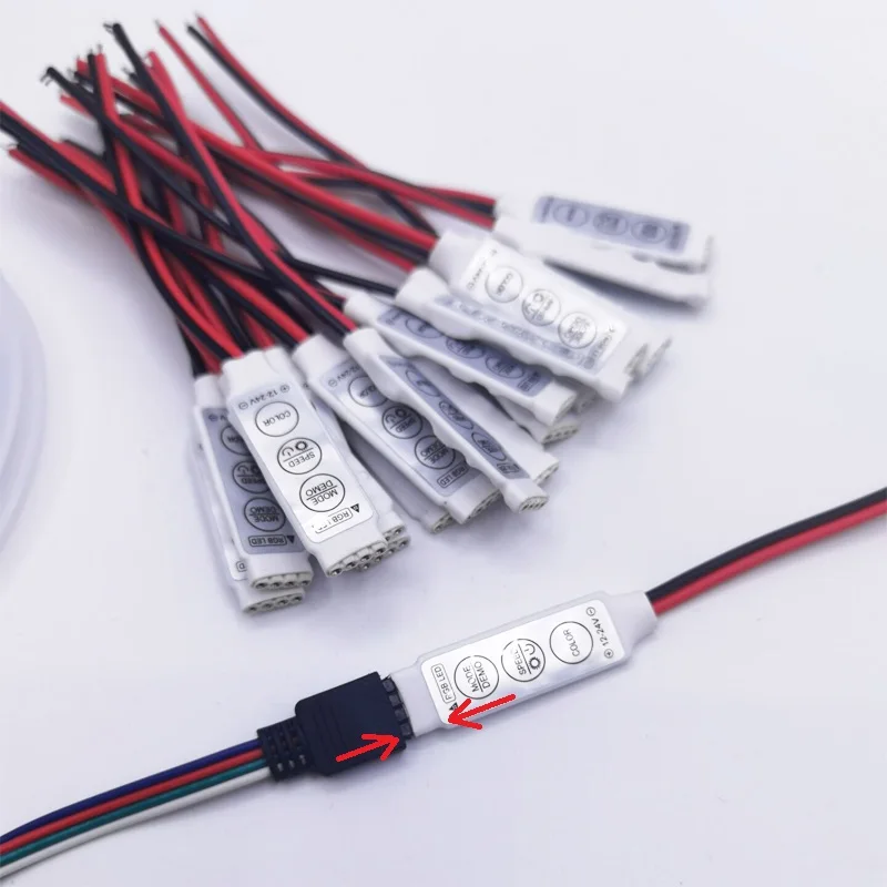 DC 5V-12V-24V 12A 3Keys Mini LED RGB Controller Dimmer Driver For RGB 5050/3528/2835/5730/5630/3014 SMD LED Strip Lights