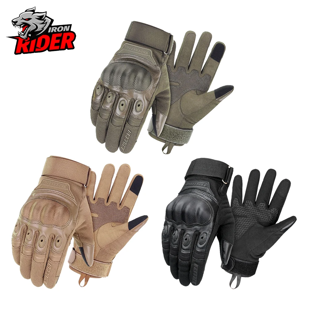 

Motorcycle Gloves Outdoor Tactical Gloves Ventilated Anti Fall Wear-resistant Touch Screen Full Finger Sports Knight Gloves Men