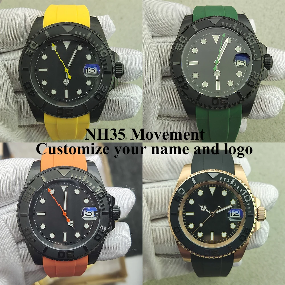 

NH35 Case 40MM Men's Diving Accessories Sapphire Glass Case Luminous Dial Suitable for NH35 NH36 NH70 Automatic Movement