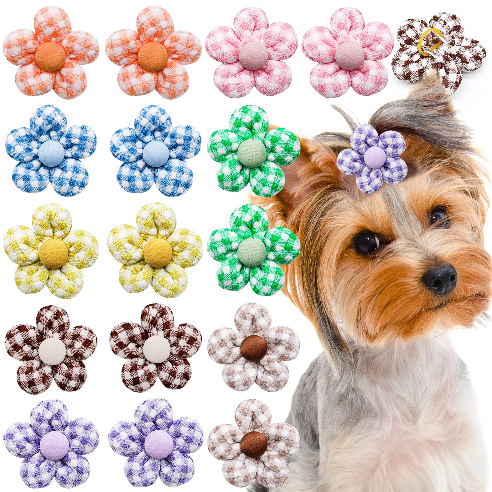 

100PCS Cute Dog Bows Small Dog Puppy Hair Bows Fashion Pet Hair Accessories Dogs Grooming For Small Dog Cat Grooming Products