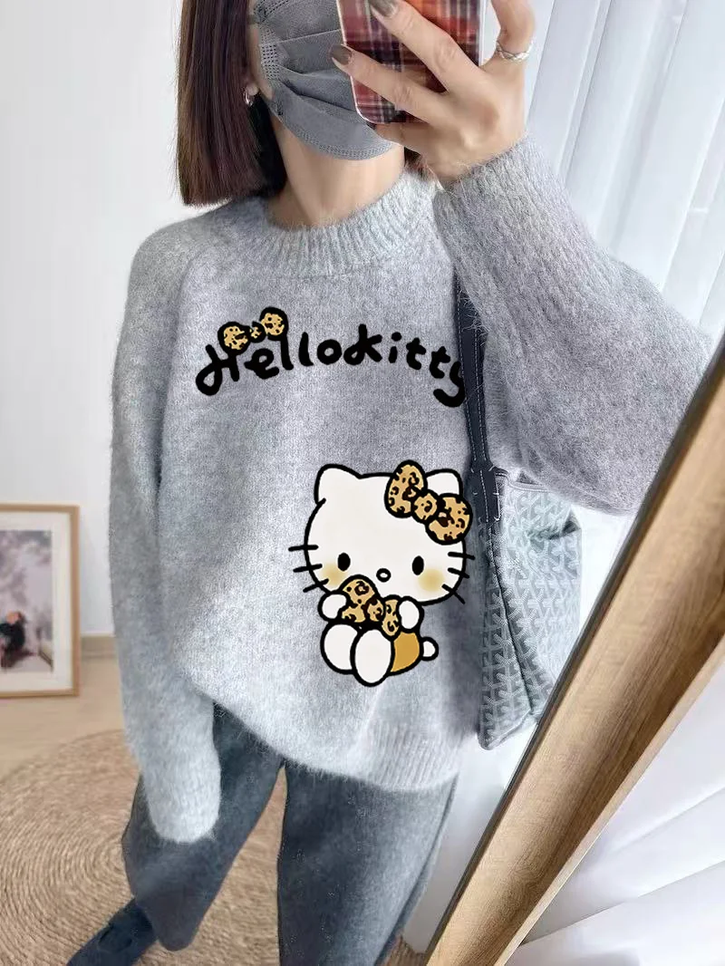 

Корейский утепленный шерстяной вязаный свитер для женщин, осенне-зимняя новинка, модный, мягкий, теплый, на флисовой подкладке, свободный базовый топ