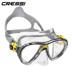 Cressi Diving Mask Professional Scuba Swimming Snorkeling Tempered Glass for Adults Big Eyes Evoution Crystal