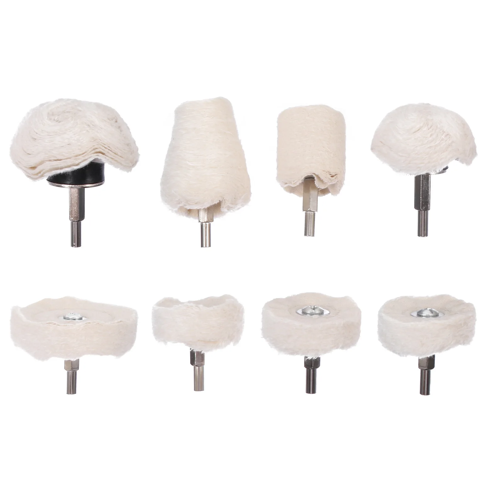 

8 pcs Polishing Cloth Wheel Grinding Head Drill Suite Buffing Wheels Metal Jewelry Stainless Steel Aluminum Wood
