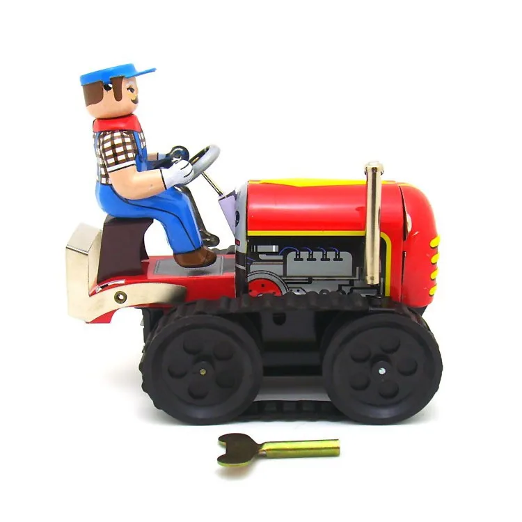 MS356 Tractor Nostalgic Theme Restaurant Coffee Shop Creative Ornament Photography Props Tin Toy Batch