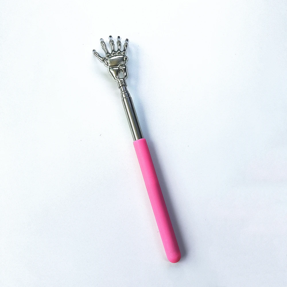 الفولاذ المقاوم للصدأ الظهر هرش تلسكوبي خدش مدلك قابلة للتمديد حكة منتجات صحية سعيدة Hackle الحرف اليدوية الحيوانات الأليفة