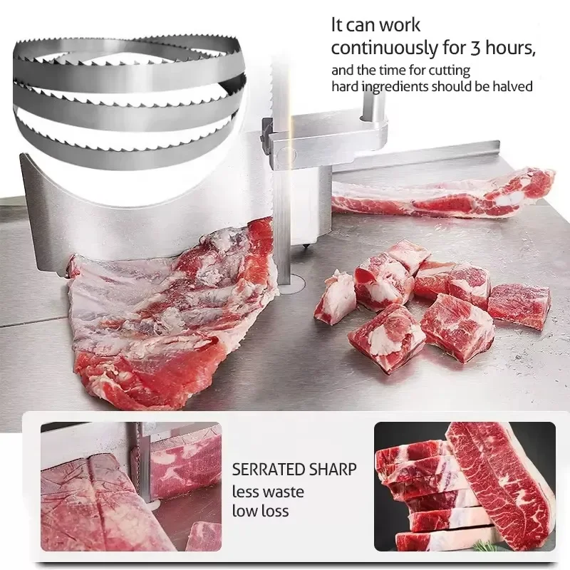 304 stainless steel fresh frozen electric fish beef chicken bone saw cutting machine