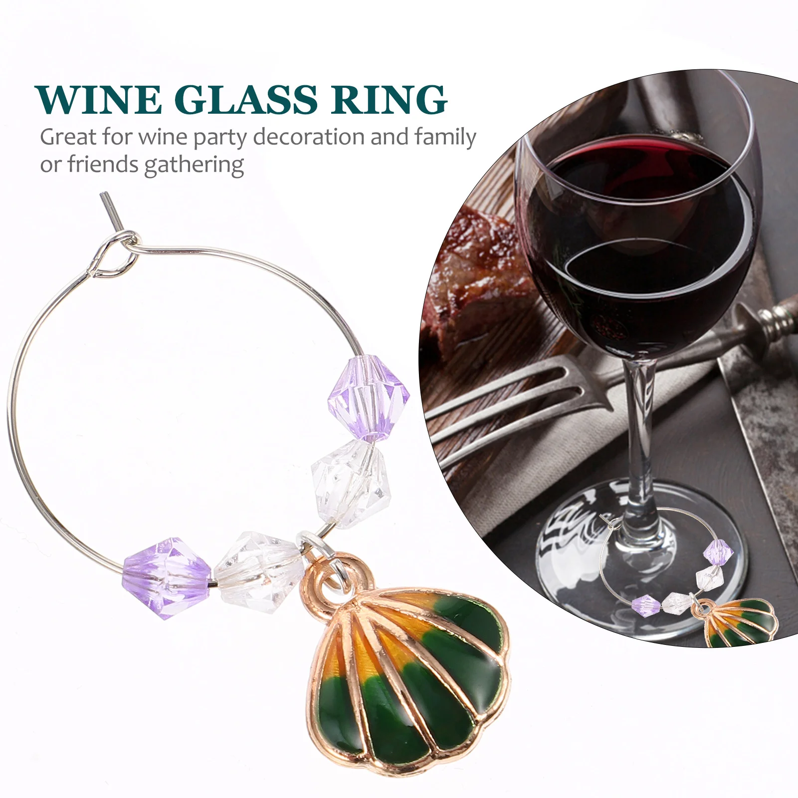 

Magnetic Wine Glass Markers Charcuterie Board Labels Glow Party Drink Identifier Accessory Funny Bottle Enamel Pendant