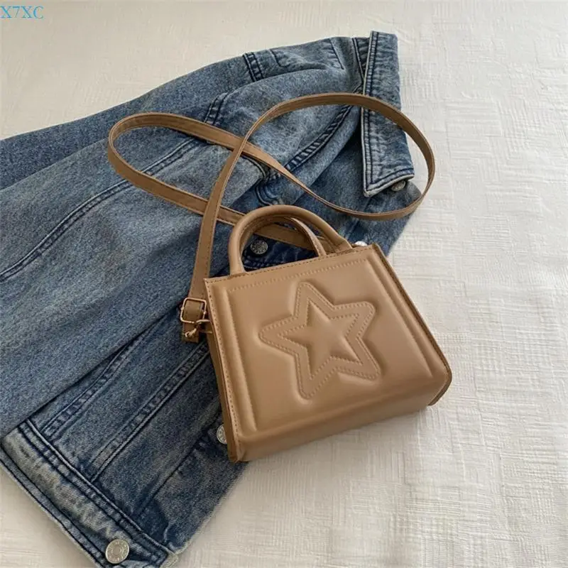 

X7XC Women Bag Stra Embossed Crossbody Bag Top Handle Bag Elegant Shoulder Bag