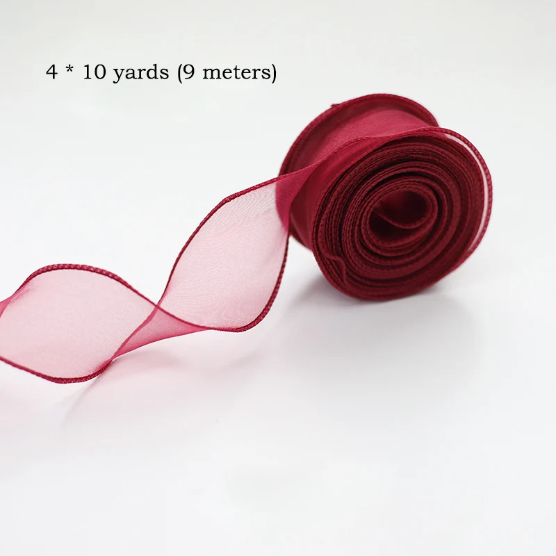 Craft Ribbon Party Supplies Decorative Ribbon Organza Ribbons 40mm Width Ribbon Roll For Gift Wrapping Wedding Decor Birthday