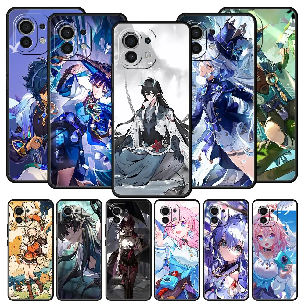 Honkai Star Rail Genshin Impact Phone Case For Xiaomi 14 13T 12T Pro 12 13 11 Mi Note 10 Lite 10T 5G 11X Pro 11T 11i 9T Cover