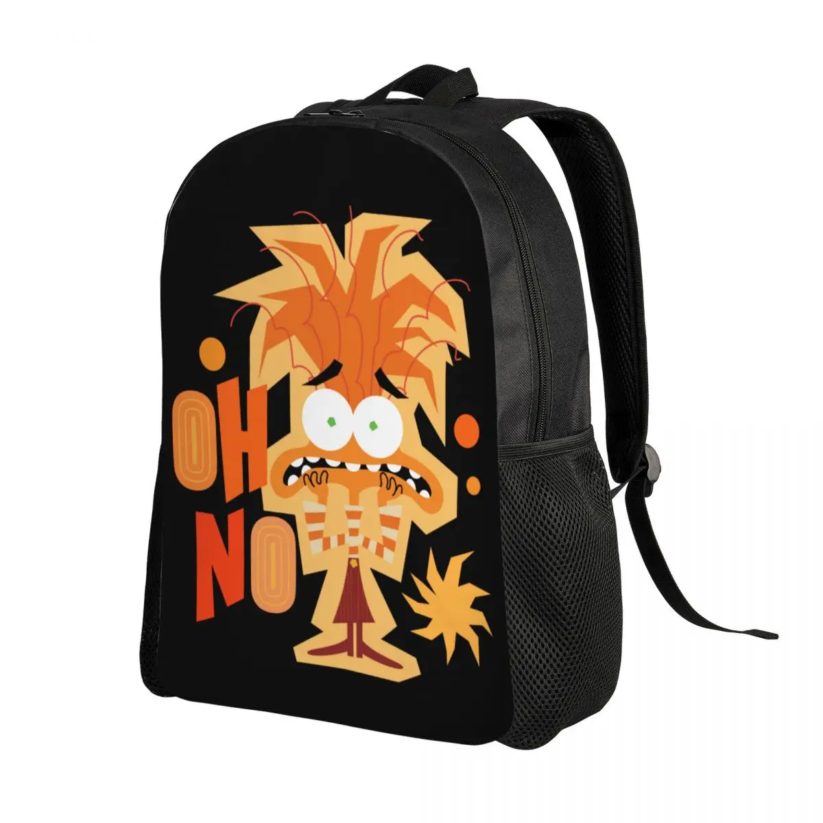 Mochila de ansiedade personalizada para mulheres e homens, mochila casual, não, de dentro para fora, escola, bolsas universitárias