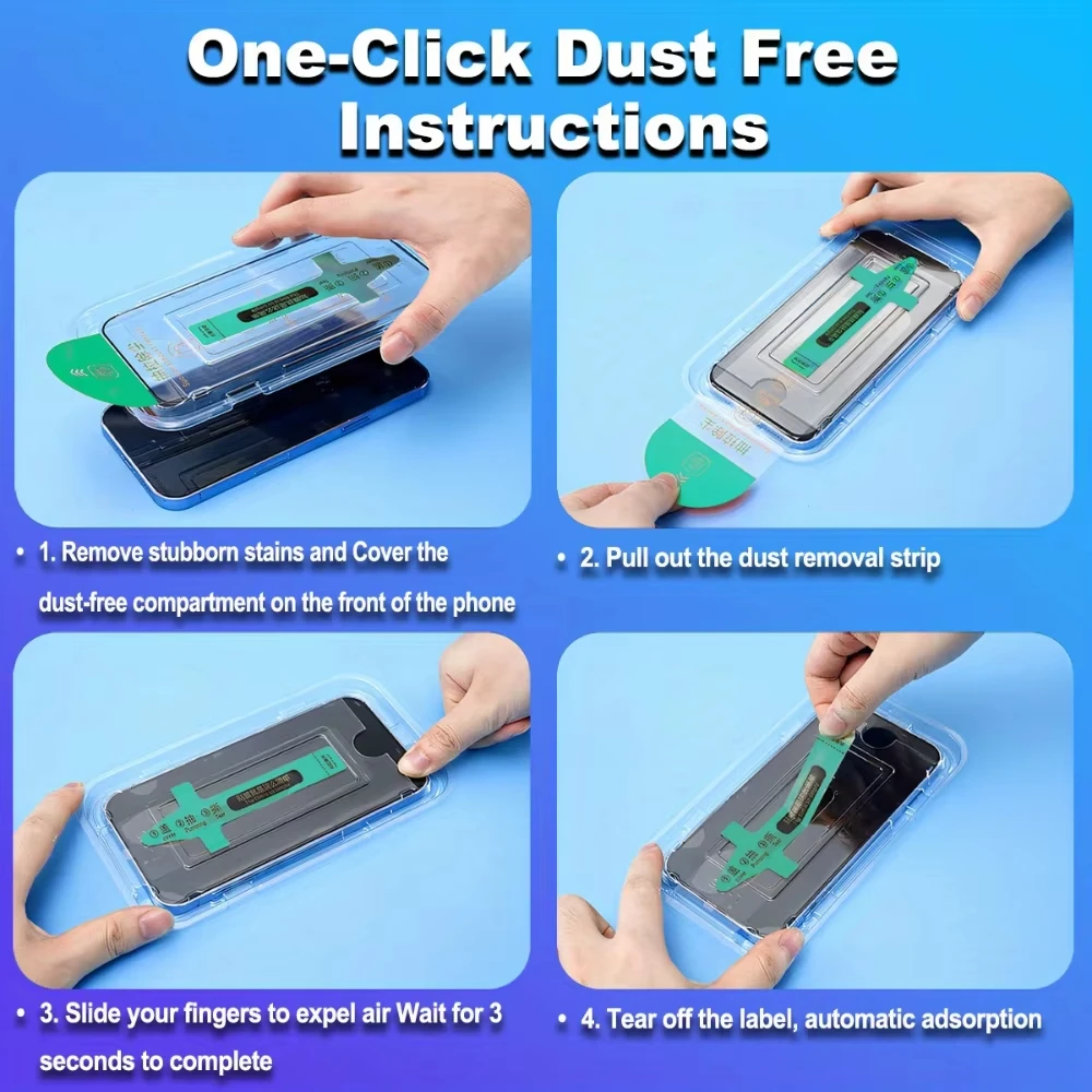 3 قطعة واقي شاشة سهل التركيب خالي من الغبار Oleophobic لهاتف iPhone 17 13 12 11 14 16 15 Pro Max XS X XR زجاج الخصوصية غير اللامع #6