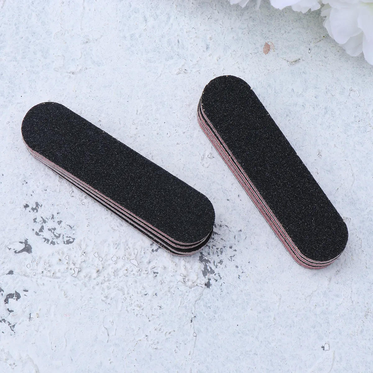 100Pcs Black Nail Files Mini Double Sided Emery Boards for Manicure Buffing Nail Art Salon Home Use
