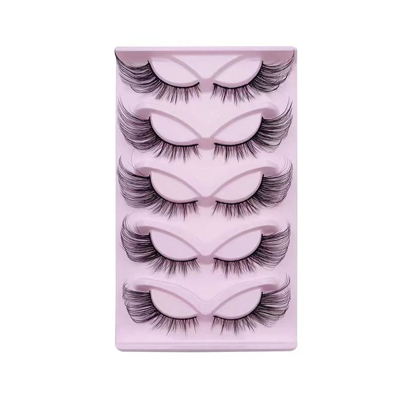 2Boxes/10Pairs 3D False Eyelashes Cat Eyelash Natural Fake Lashes Wispy Makeup Fake lashes