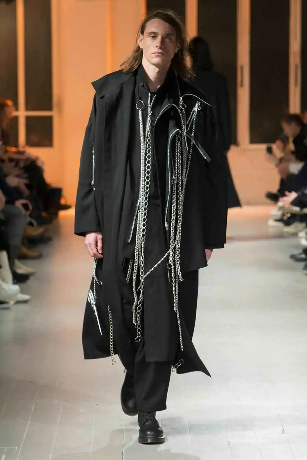 TOP-YAMAMOTO Japanese original Design Dark style niche zipper loose long-sleeved pure cotton shirt
