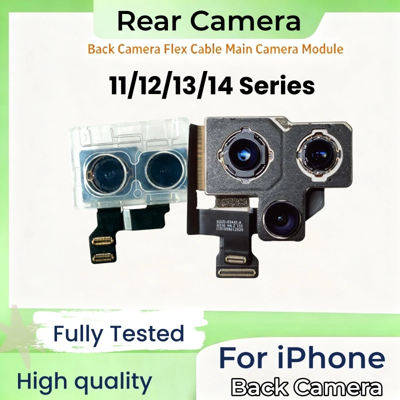 Rear Main Back Camera Module Flex Cable,100% Tested For iPhone 11 12 13 14 Pro Max 12 13 Mini 14 Plus Repair Replacement Parts