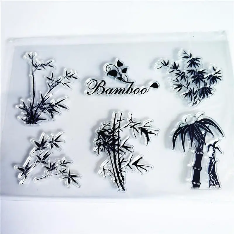 Bambuswald Transparente klare Stempel Silikondichtungen Rollstempel für DIY Scrapbooking Fotoalbum