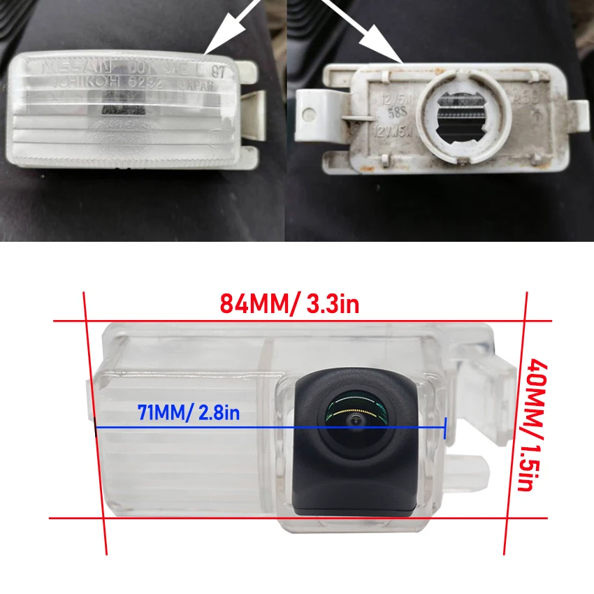 Car Starlight Night Vision Rear View Camera For Nissan Patrol Y61 Patrol 4WD Car Backup Camera License Plate Camera high quality