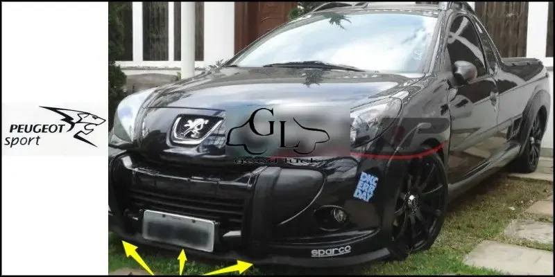 Bumper Lip Deflector Lips For Peugeot Hoggar Front Spoiler Skirt For TopGear Friends Car Tuning View / Body Kit / Strip