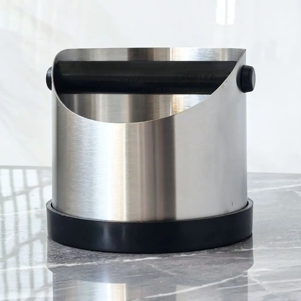 Espresso Coffee Knock Box Stainless Steel Grounds Bin Dump Bucket Modern Barista Tool For Daily Coffee Machine