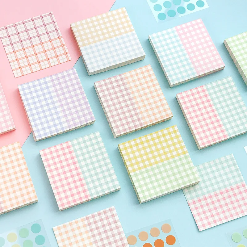 Grid Collage Memo Pad Decoration DIY Material Scrapbooking Message Schedule Notes Paper Notepad Cute Stationery School Supplies