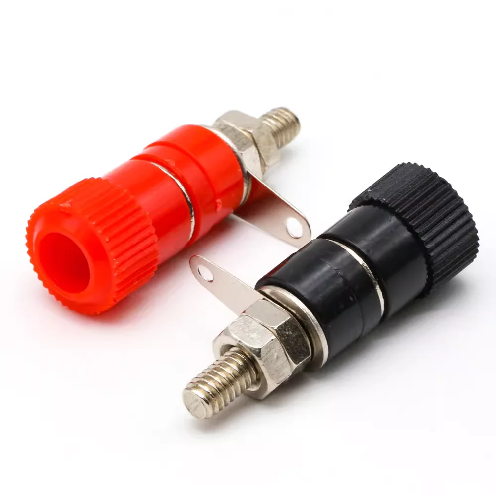 10 PCS Binding Posts Terminals 4mm Banana Plug Socket Red&Black 4mm Terminal Connector for Amplifier Arduino