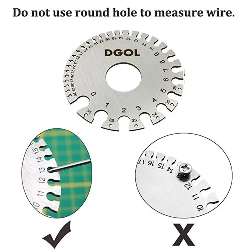 Thickness Measures American Wire Gauge Round Cable Sheet Stainless Steel SWG Wire Gage Standard Thickness Metal Gauge