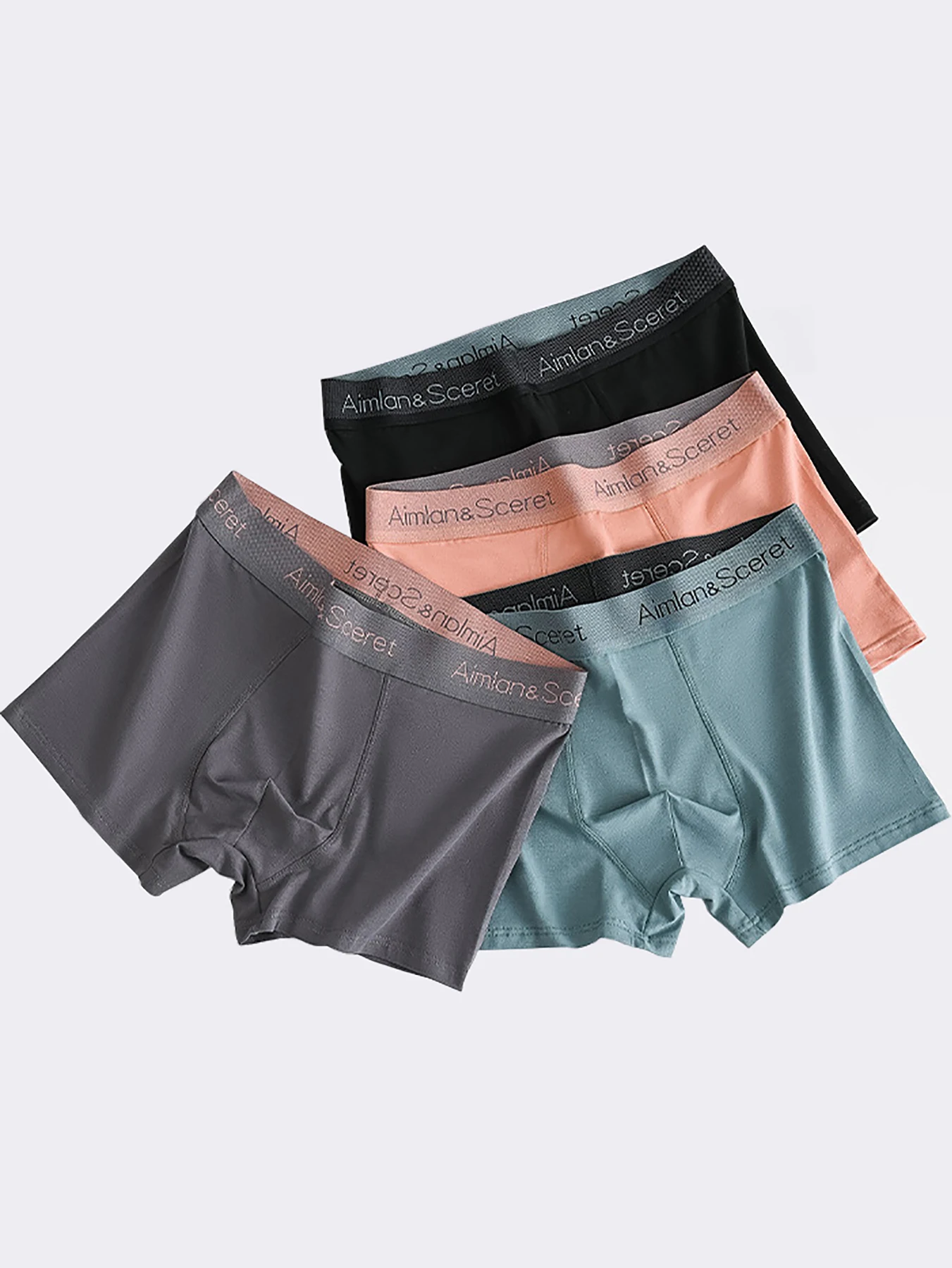 

4PCS men's boxers Comfortable breathable teen boxers