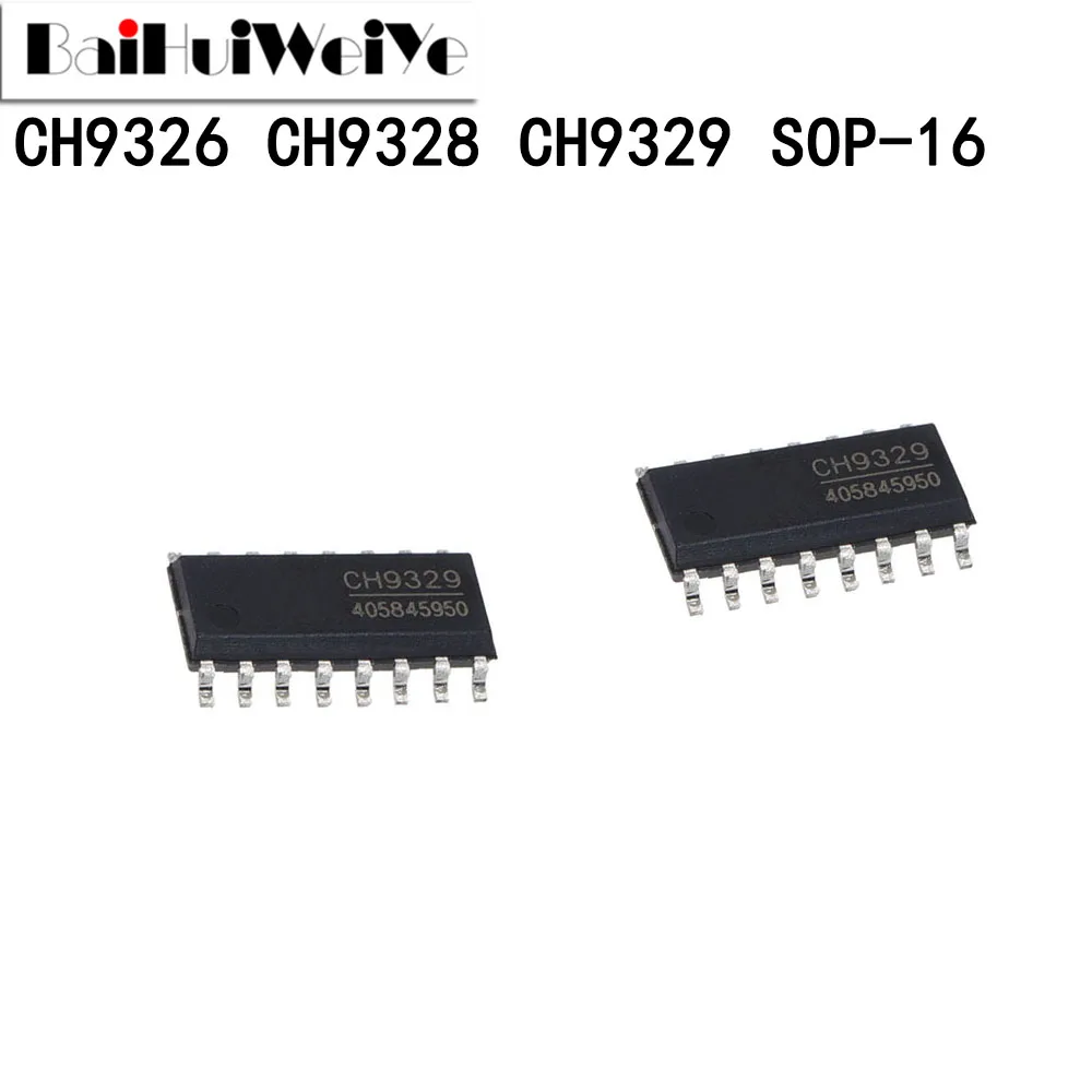 5PCS CH9329 CH9328 CH9326 USB to UART Interface SOP-16 SMD Original New Good Quality Chipset