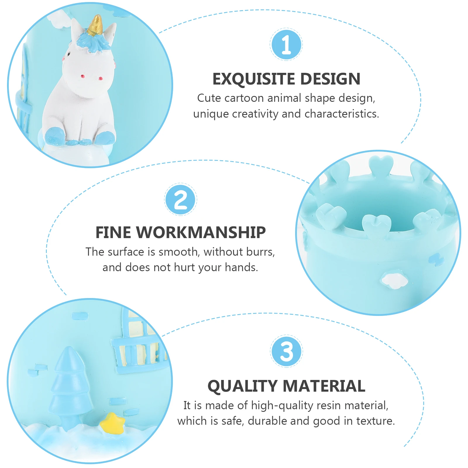 

Pen Holder Desk Caddy Cute Manager for Blue Pencil Girls Organizer Kids Office